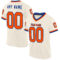 Cream0845 Custom Cream Orange-Royal Mesh Authentic Throwback Football Jersey