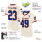 Cream0846-1 Custom Cream Royal-Orange Mesh Authentic Throwback Football Jersey