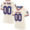 Cream0846 Custom Cream Royal-Orange Mesh Authentic Throwback Football Jersey