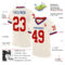 Cream0847-1 Custom Cream Red-Royal Mesh Authentic Throwback Football Jersey