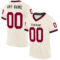 Cream0849 Custom Cream Maroon-Black Mesh Authentic Throwback Football Jersey