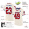 Cream0858-1 Custom Cream Red Royal-White Mesh Authentic Throwback Football Jersey