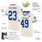 Cream0859-1 Custom Cream Royal-White Mesh Authentic Throwback Football Jersey