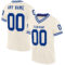 Cream0859 Custom Cream Royal-White Mesh Authentic Throwback Football Jersey