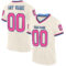 Cream0860 Custom Cream Pink Black-Light Blue Mesh Authentic Throwback Football Jersey