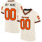 Cream0863 Custom Cream Orange-Black Mesh Authentic Throwback Football Jersey