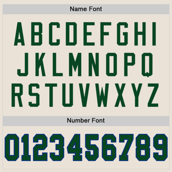 Custom Cream Green-Royal Mesh Authentic Throwback Football Jersey