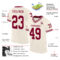 Cream0865-1 Custom Cream Maroon-White Mesh Authentic Throwback Football Jersey