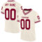 Cream0865 Custom Cream Maroon-White Mesh Authentic Throwback Football Jersey