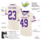Cream0866-1 Custom Cream Purple-White Mesh Authentic Throwback Football Jersey