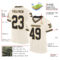 Cream0867-1 Custom Cream Black-Old Gold Mesh Authentic Throwback Football Jersey