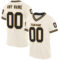 Cream0867 Custom Cream Black-Old Gold Mesh Authentic Throwback Football Jersey