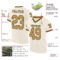 Cream0898-1 Custom Cream Old Gold-Black Mesh Authentic Throwback Football Jersey