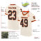 Cream0899-1 Custom Cream Black-Orange Mesh Authentic Throwback Football Jersey