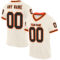 Cream0899 Custom Cream Black-Orange Mesh Authentic Throwback Football Jersey