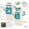 Cream0900-1 Custom Cream Teal-Black Mesh Authentic Throwback Football Jersey