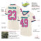 Cream0901-1 Custom Cream Pink Black-Teal Mesh Authentic Throwback Football Jersey