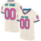 Cream0901 Custom Cream Pink Black-Teal Mesh Authentic Throwback Football Jersey