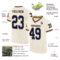 Cream0904-1 Custom Cream Navy-Old Gold Mesh Authentic Throwback Football Jersey