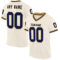 Cream0904 Custom Cream Navy-Old Gold Mesh Authentic Throwback Football Jersey
