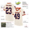 Custom Cream Navy-Orange Mesh Authentic Throwback Football Jersey