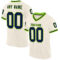 Cream0906 Custom Cream Navy-Neon Green Mesh Authentic Throwback Football Jersey