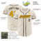 Custom Cream Gold-Brown Authentic Baseball Jersey