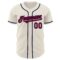 Custom Cream Maroon-Navy Authentic Baseball Jersey