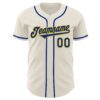 Custom Cream Royal-Gold Authentic Baseball Jersey