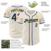 Custom Cream Royal-Gold Authentic Baseball Jersey