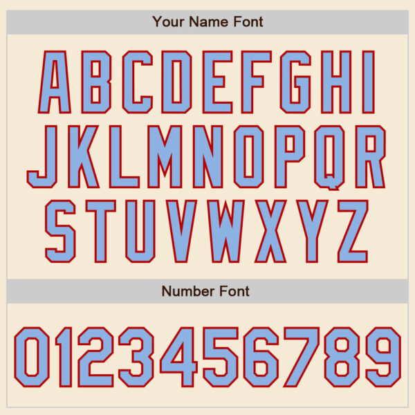 Custom Cream Light Blue-Red Authentic Baseball Jersey