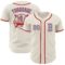 Custom Cream Light Blue-Red Authentic Baseball Jersey