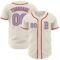 Custom Cream Light Blue-Red Authentic Baseball Jersey