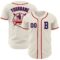 Custom Cream Royal-Red Authentic Baseball Jersey