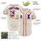 Custom Cream Royal-Red Authentic Baseball Jersey