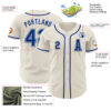 Custom Cream Royal Authentic Baseball Jersey