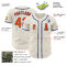 Custom Cream Orange-Royal Authentic Baseball Jersey