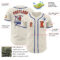 Custom Cream Orange-Royal Authentic Baseball Jersey