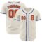 Custom Cream Orange-Royal Authentic Baseball Jersey