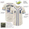 Custom Cream Royal-Old Gold Authentic Baseball Jersey