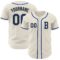 Custom Cream Royal-Old Gold Authentic Baseball Jersey