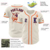 Custom Cream Royal-Orange Authentic Baseball Jersey