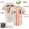 Custom Cream Royal-Orange Authentic Baseball Jersey