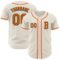 Custom Cream Orange-Kelly Green Authentic Baseball Jersey