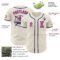 Custom Cream Pink-Navy Authentic Baseball Jersey