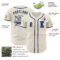 Custom Cream Navy Authentic Baseball Jersey