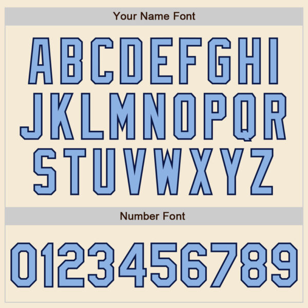 Custom Cream Light Blue-Navy Authentic Baseball Jersey