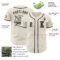 Custom Cream Black Authentic Baseball Jersey