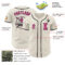 Custom Cream Pink-Black Authentic Baseball Jersey
