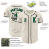 Custom Cream Kelly Green-Black Authentic Baseball Jersey